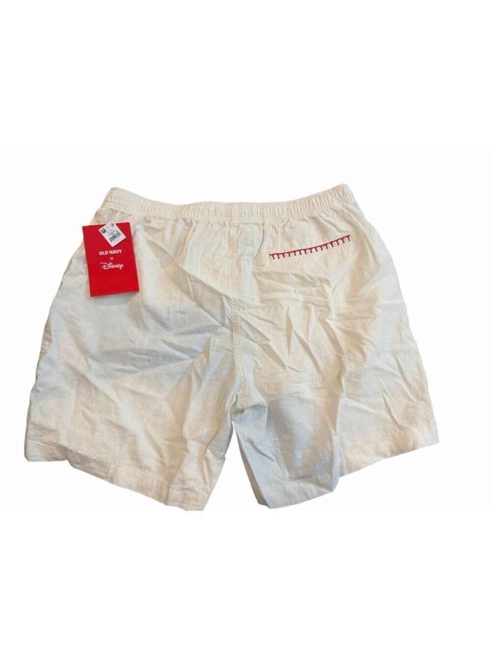 NWT Old Navy Men's Mickey Mouse Embroidered Shorts - Cream - Size L - Picture 2 of 12